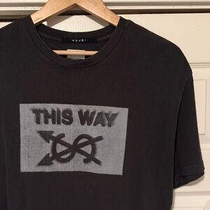 Ksubi Black Tee with Gray Graphic